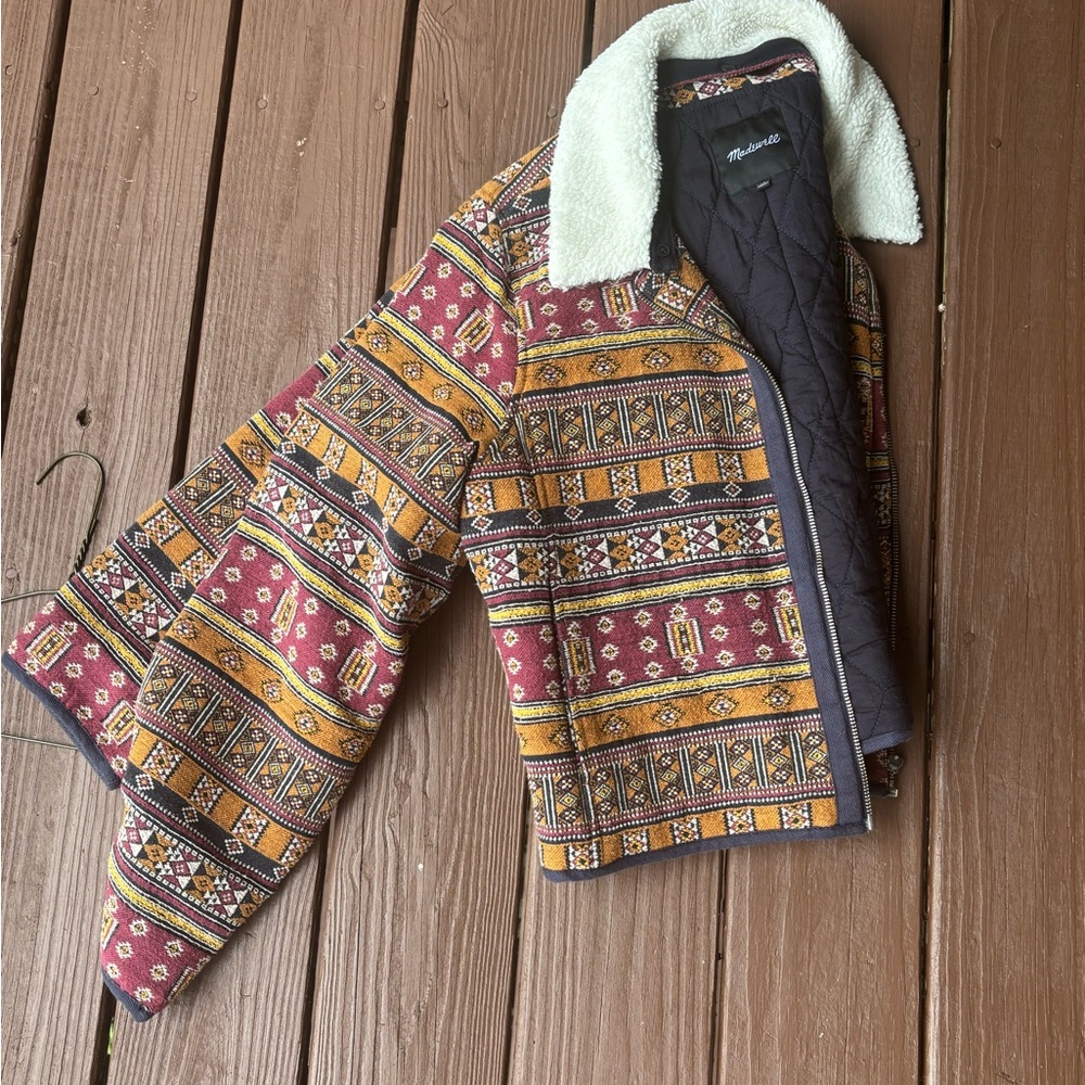 Madewell Multicolor Patterned Bomber Jacket - image 6